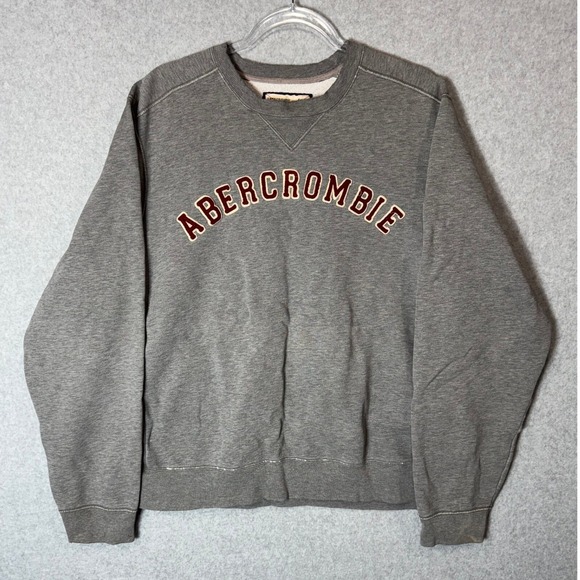abercrombie kids Other - Abercrombie Sweatshirt Mens XL Pullover Gray Collegiate Logo Crewneck